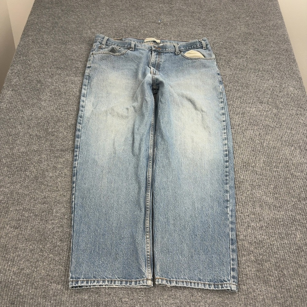 Levi Strauss Signature Jeans Mens 40x30 Blue Cotton Loose Relaxed Fit Casual